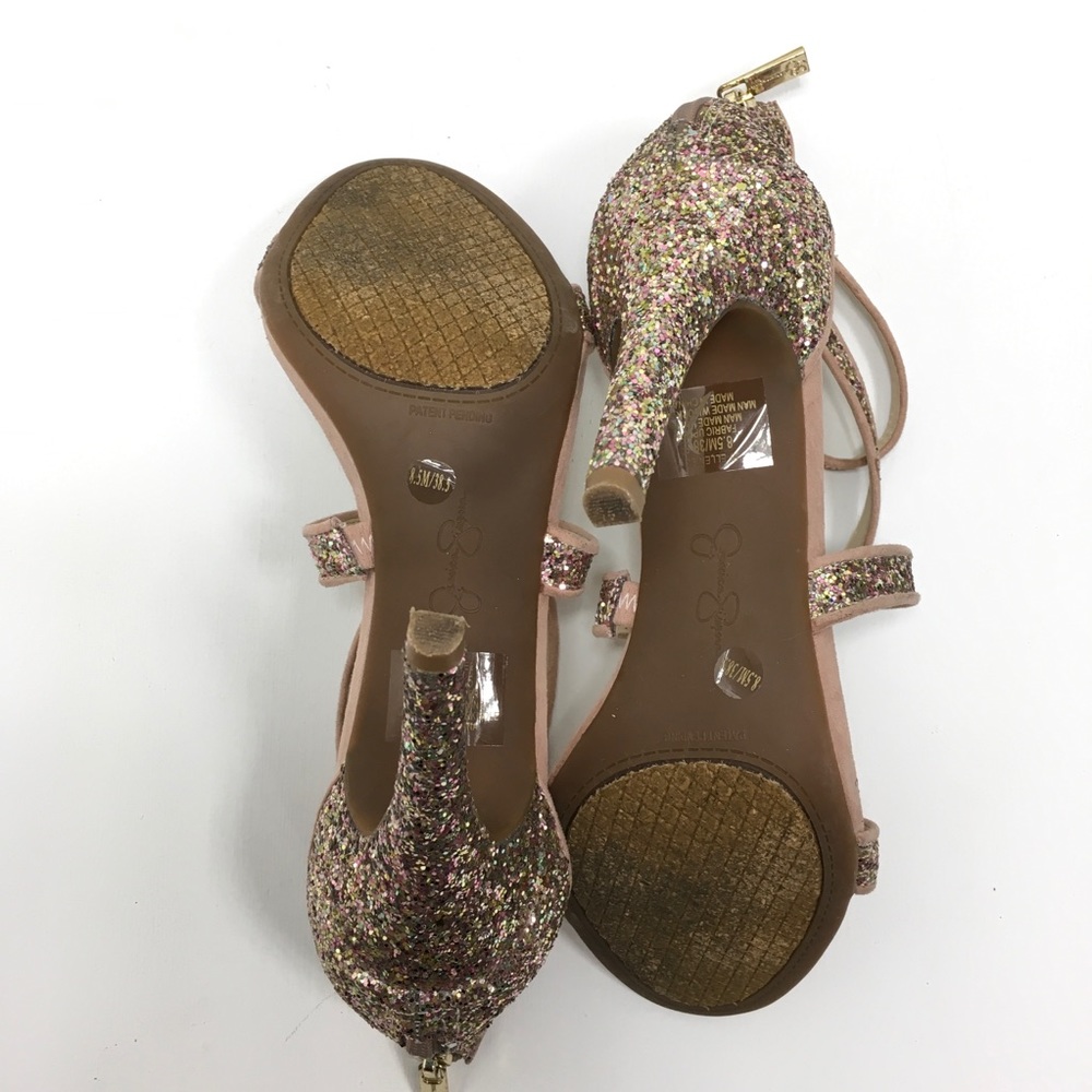 Jessica Simpson | Prom Blush Pink Glitter Heel - Picture 6 of 8